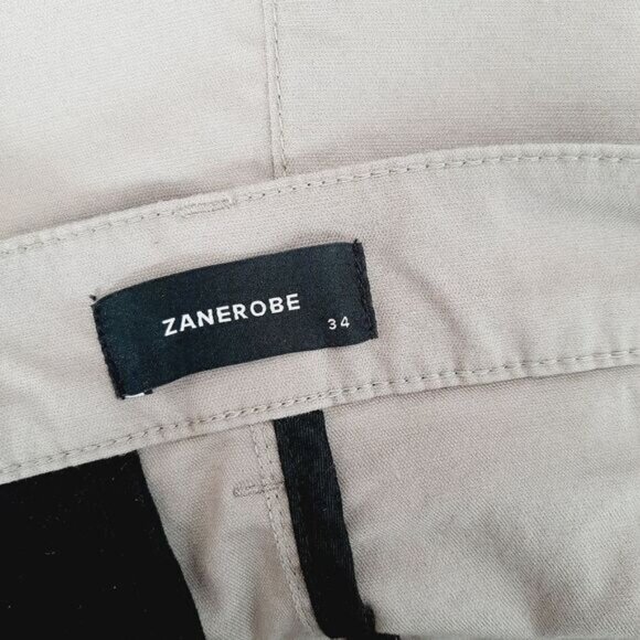 ZANEROBE Slim Fit Casual Pants Beige Cotton Blend Men's Sz 34 - Picture 9 of 10